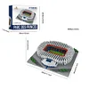 Football Stadium Building Block Set in bag - 3D Model Toys, Sports-Themed Home Decor, Educational Assembly Bricks Kit for Gift