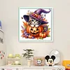 Pumpkin Cat-11CT Stamped Cross Stitch 40*40cm/15.75*15.75in