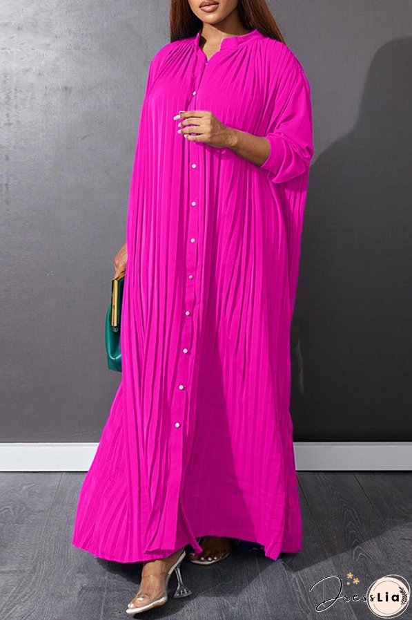 Trendy Pleated Smock Maxi Dress