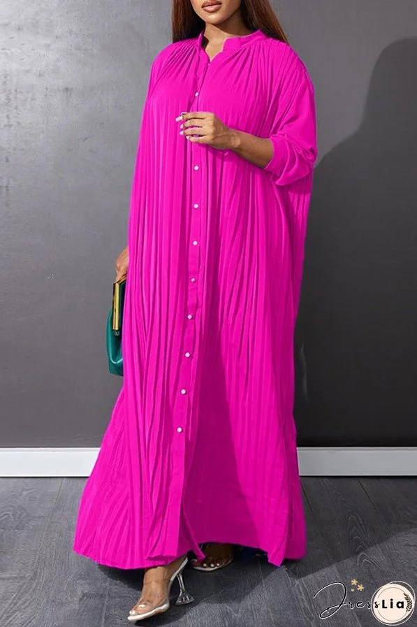 Trendy Pleated Smock Maxi Dress