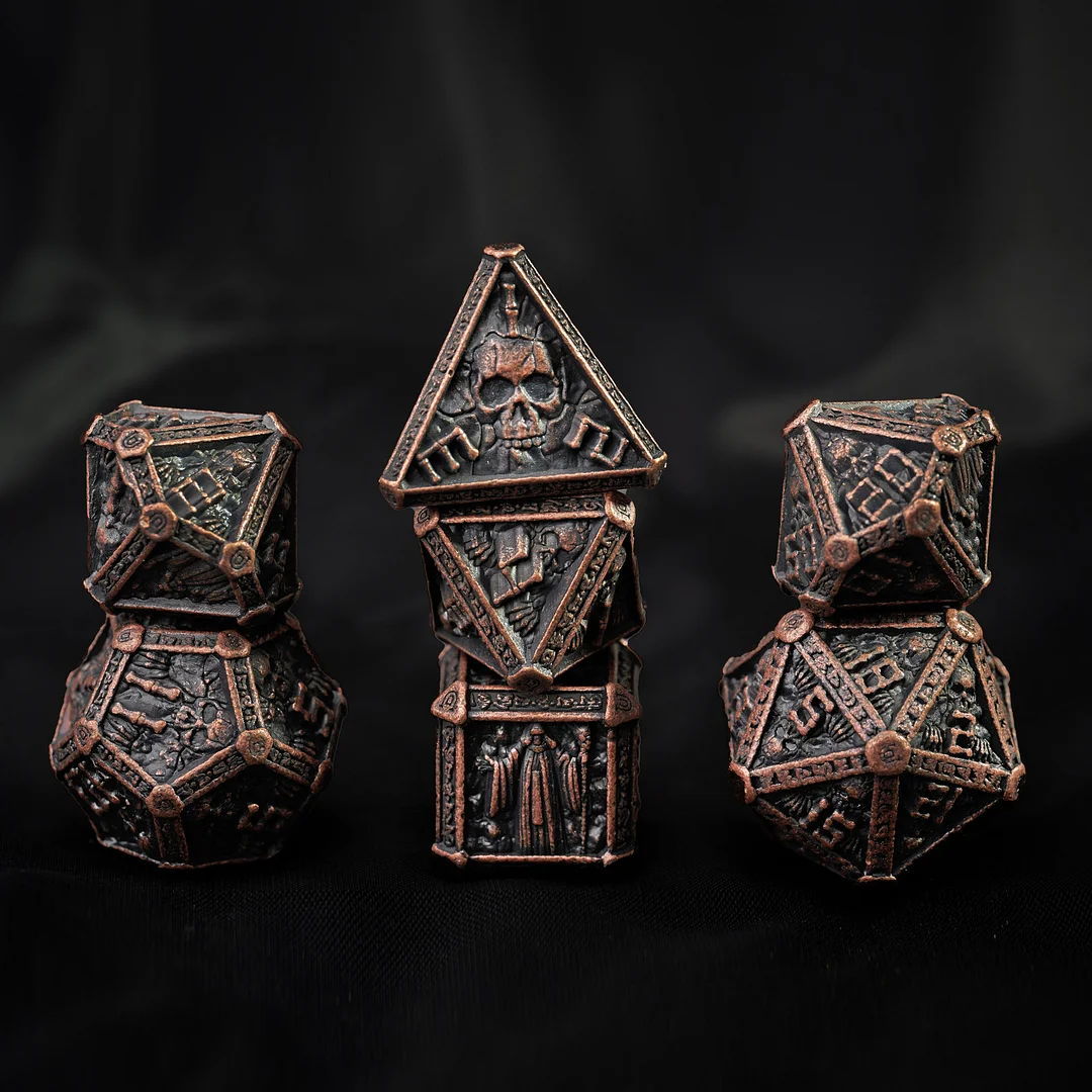 Creative wizard dice DND board game polygonal metal sharp-edged dice