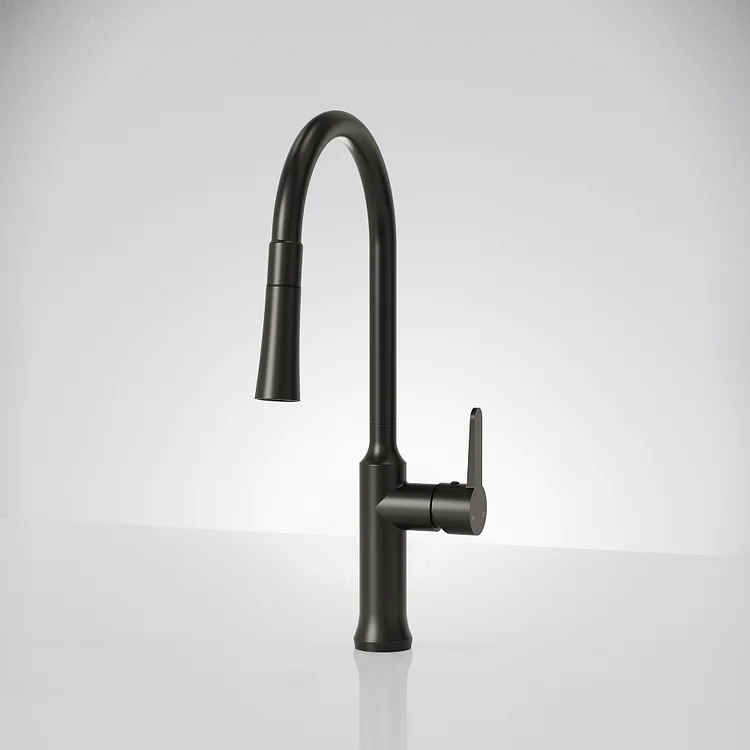 EVERSTEIN Power Boost Pull-Down Kitchen Faucet Matte Black SFS-1174-BK