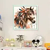 Horse-Partial 11CT Stamped Cross Stitch Bead Embroidery 36*36cm/14.17*14.17in tapestrymarket