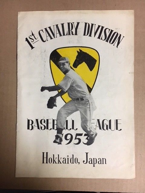 1st Cavalry Division 1953 Baseball League Program Hokkaido,Japan 12 pages Photo Poster paintings