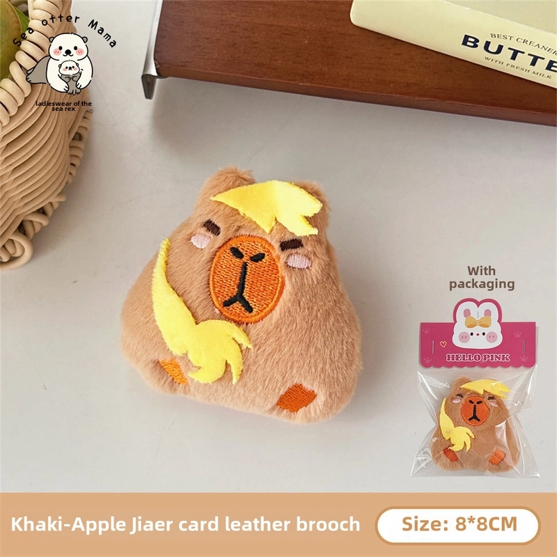 New Creative Plush Capybara Doll Pendant Cute Small Doll Bag Hanging Decoration Student Cartoon Doll Brooch For Women
