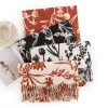Autumn Winter Warm Floral Tassels Shawl Scarf