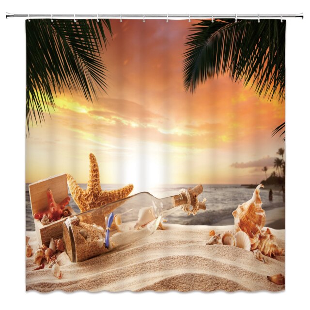 

Shower Curtain – Landscape Sea Sunset Beach-180*180cm, 501 Original