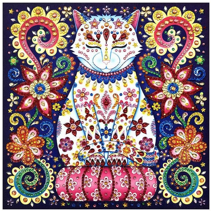 Partial Special Shaped Diamond Painting Cat
