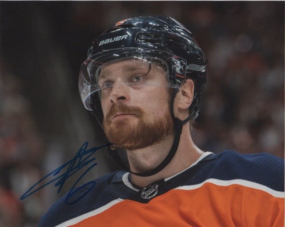 Edmonton Oilers Adam Larsson Autographed Signed 8x10 NHL Photo Poster painting COA N