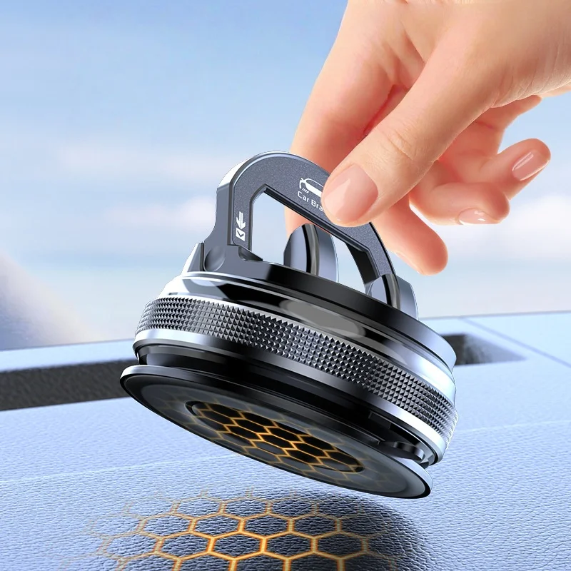 Car-mounted folding vacuum suction cup phone holder