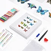 12pcs Butterfly-1 5D DIY Square Drill Diamond Painting Kits for Adults Beginners Home Decor Diamonds Paintings Gem Art 5.91x7.09in