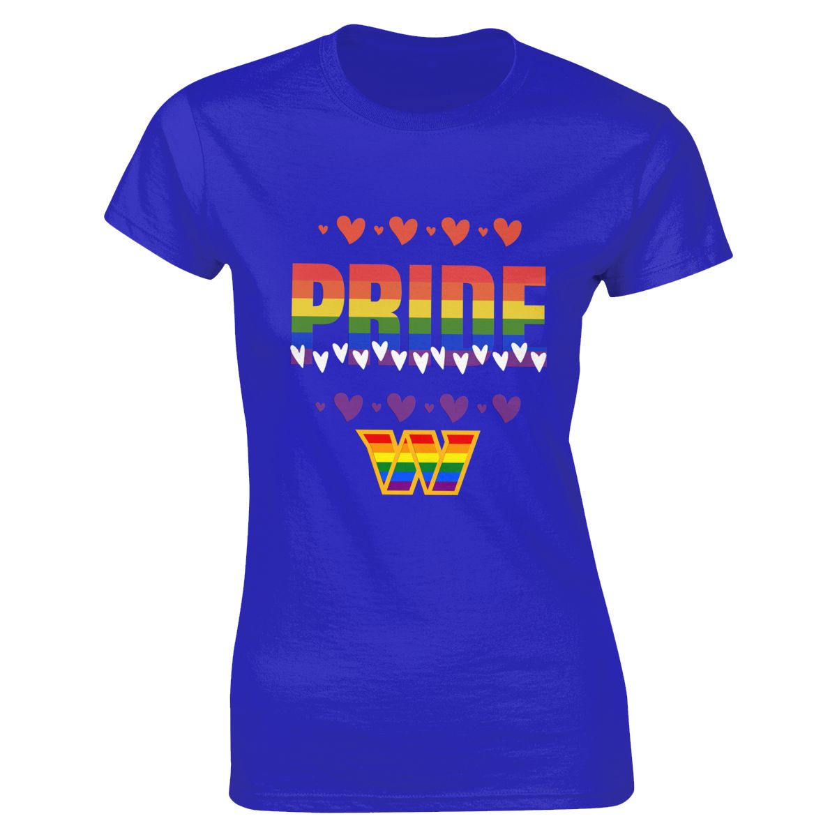 Washington Commanders Hearts Pride Women's Short-Sleeve Cotton Tee