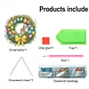 (US Only)Easter Wreath Theme 2D Flat DIY Rabbit Diamond Art Pendant Door Home Decoration