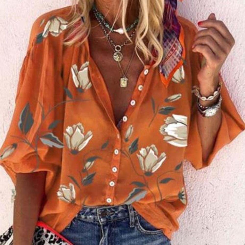 Classy Casual Loose Printed Blouse