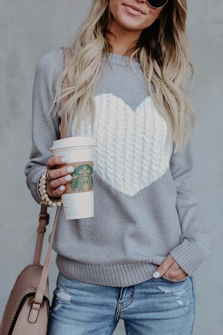 Heart Shaped Sweater 4 Colors
