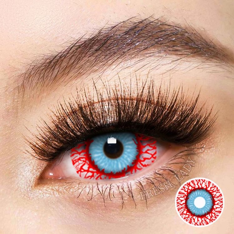 Freshlady Bloodshot Infected Red Full Sclera Crazy Contact Lenses
