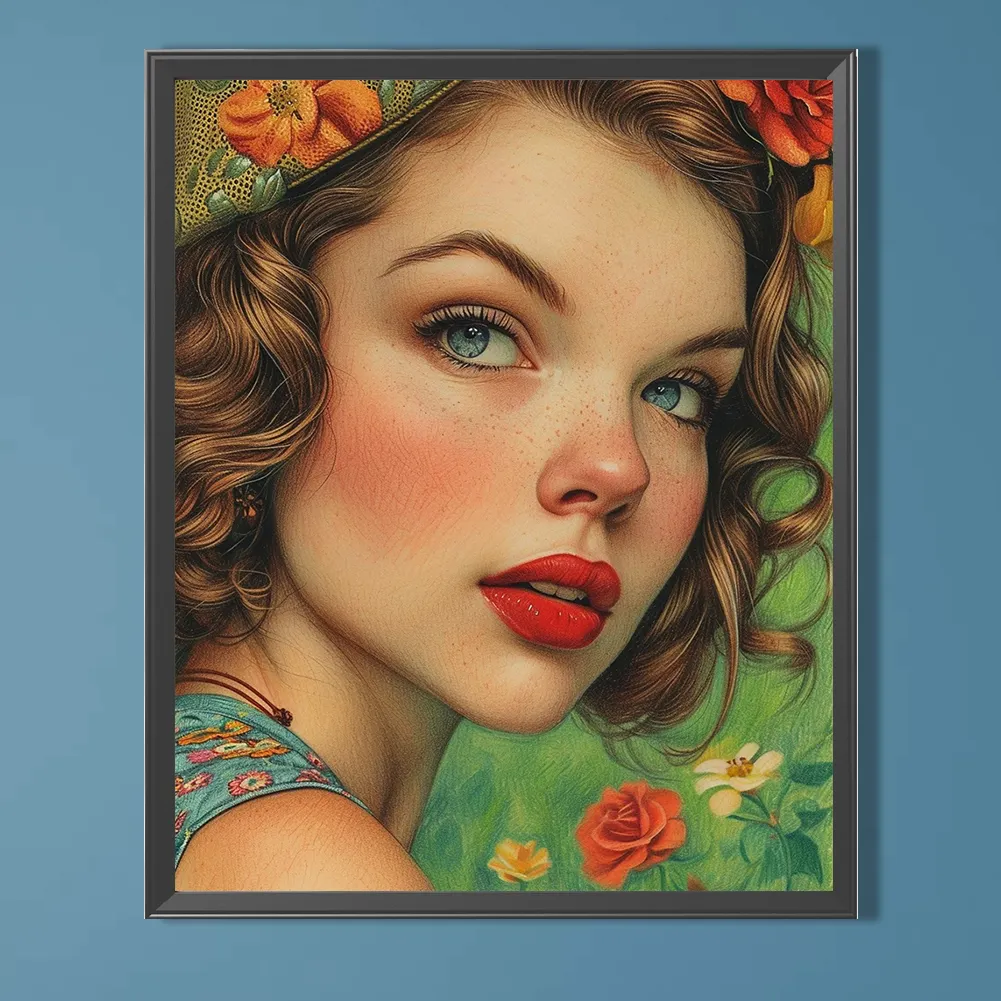 Diamond Painting - Full Round Drill - Girl(Canvas|40*50cm)