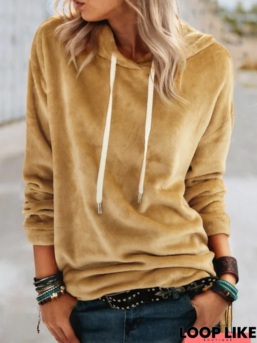 Shift Long Sleeve Casual Plain Sweatshirt