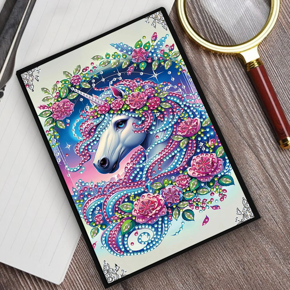 50-Page A5 Horse Diamond Painting Notebook for Adult Holiday Birthday Gift