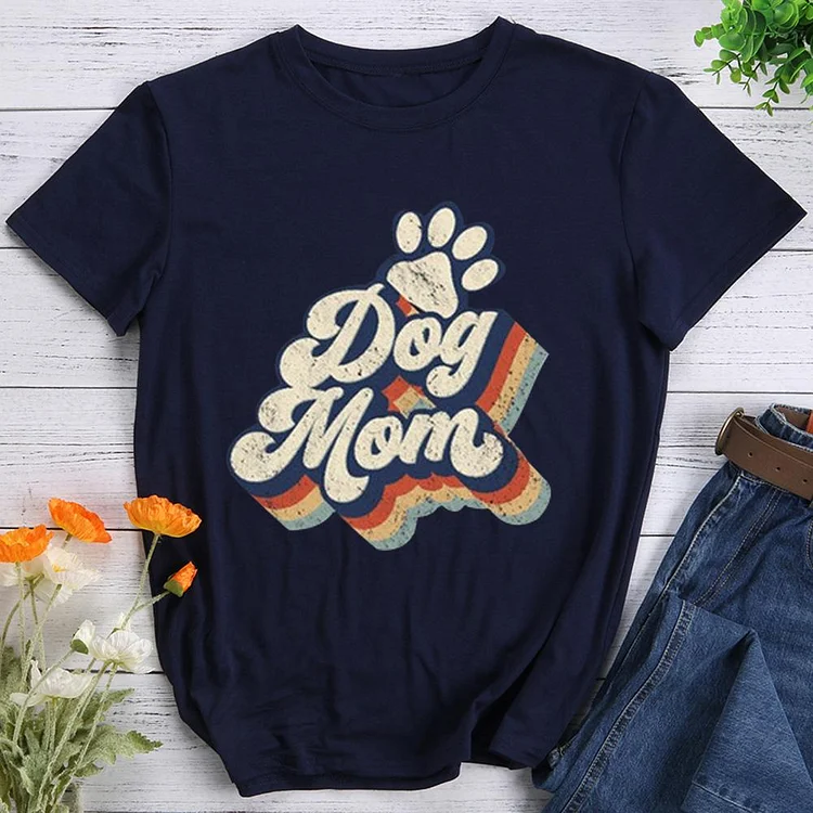 Dog Mom Retro Pet Animal Lover T-shirt Tee -01634-CB