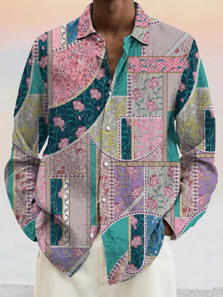 Cozy Floral Cotton Linen Shirt