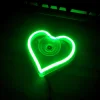 Car LED Neon Light interior Decoration DIY Modification Heart-Shaped Luminous Atmosphere Light USB\Cigarette Lighter Plug Neon Light Window Light