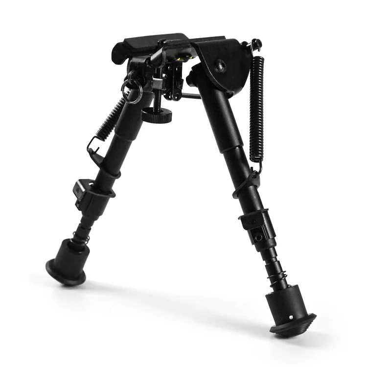 GUGULUZA 6- 9 Inch Tactical Rifle Bipod Spring Return with Adapter Adjustable for Hunting