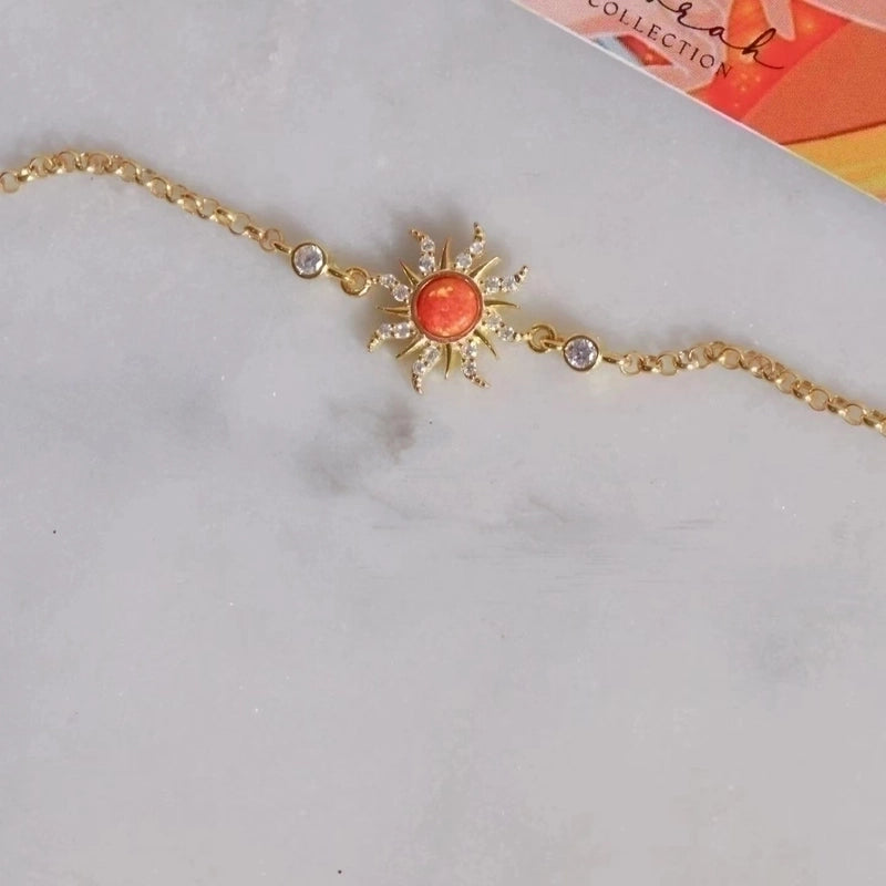 Elegant Sun Copper 18k Gold Plated Jewelry Set In Bulk