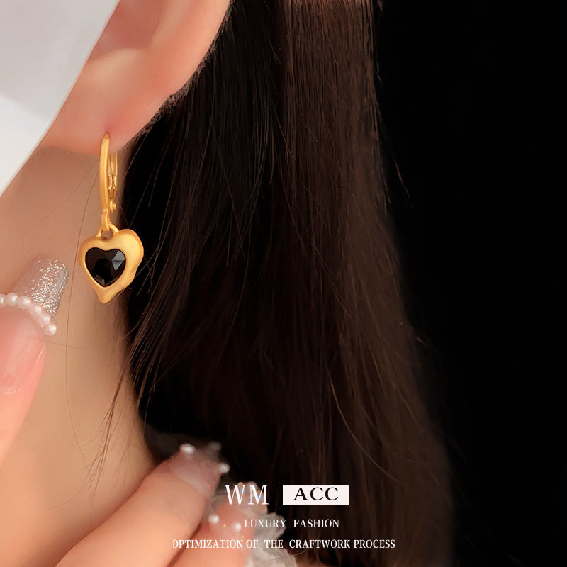 Medieval Heart Geometric Alloy Electroplating Earrings