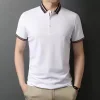 Simple Striped Lapel Polo Shirt