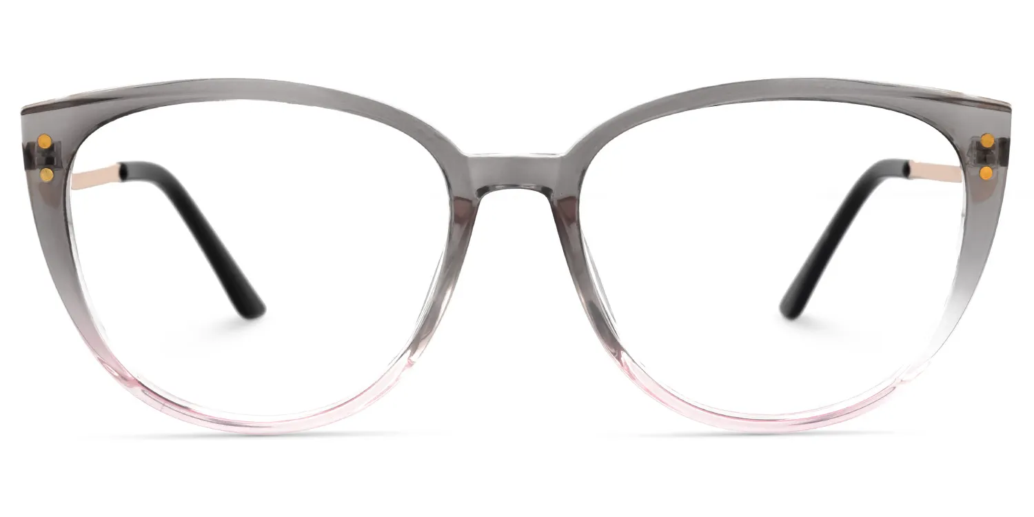 Cara Grau-Rosa Cateye Brille Grau-Rosa