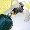 Gas Cylinder Tank Coupler Brass Propane Bottle Filler Adapter for Camping Picnic