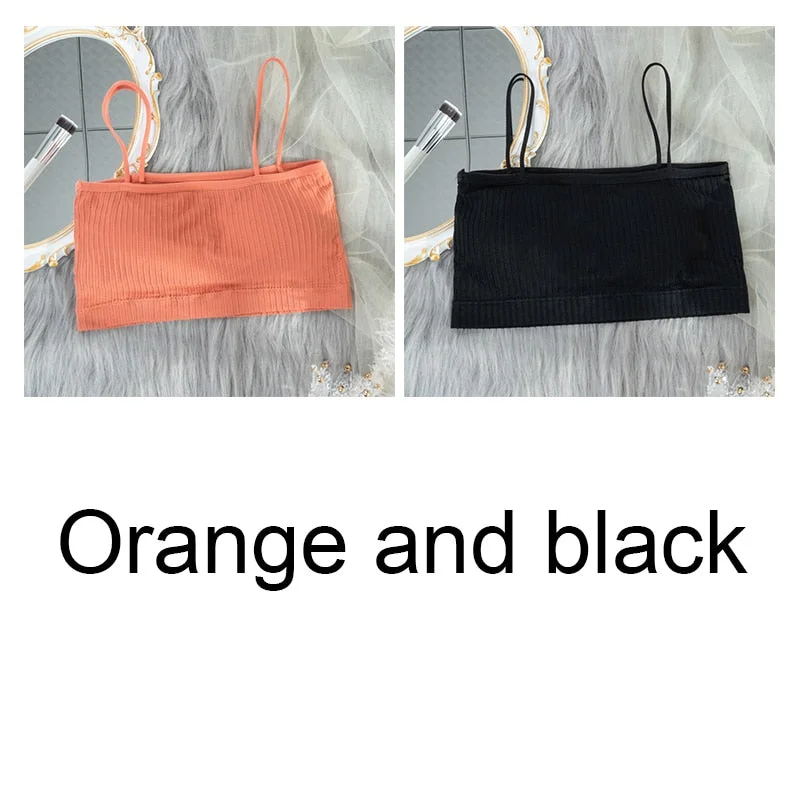 Women's Tube Top Invisible Bra Sexy Bandeau Strapless Top Underwear Streetwear Crop Top Seamless Sexy Lingerie Tops 1/2Pcs