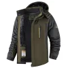 Men's Winter Waterproof Ski Jacket Softshell Fleece Snowboarding Jackets Fishing Hiking Coat With Detachable Hood