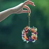 1pc DIY Flower Letter Diamond Painting Double-Sided Keychains