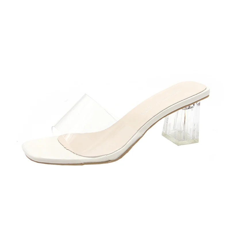 Breakj Breakj Spring And Summer New Seaside Vacation Coarse And Transparent Sandals Female Fairy Breeze Cool Drag Lady High