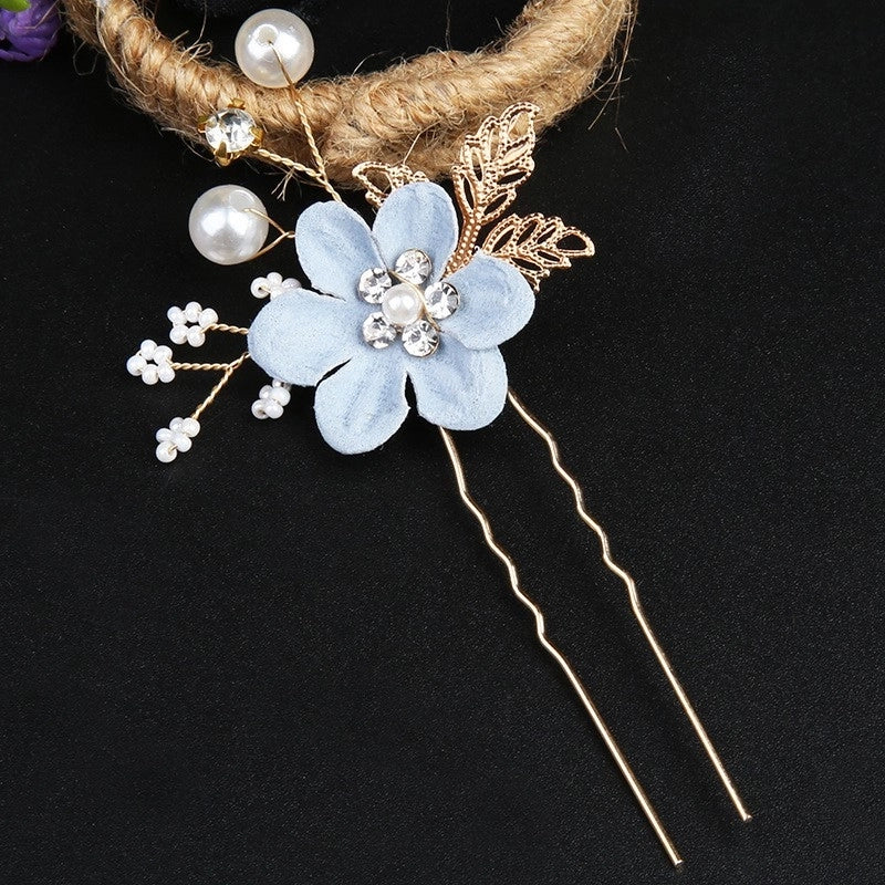 Vintage Golden Leaf Updo Hair Comb Headdress Handmade Bridal Embellished Headdress Flower Comb Hairpin Bridal Accessories