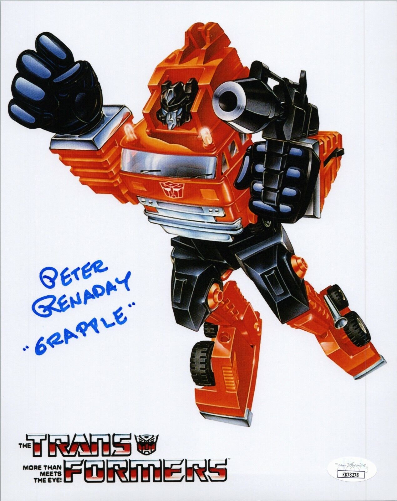 PETER RENADAY Authentic Hand-Signed GRAPPLE - TRANSFORMERS