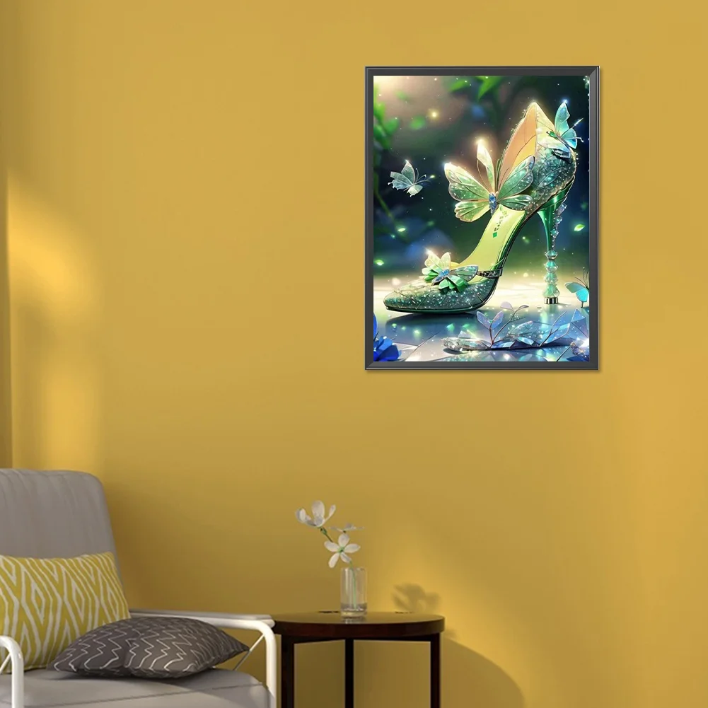 Diamond Painting - Full Round Drill - Butterfly High Heels(Canvas|30*40cm)