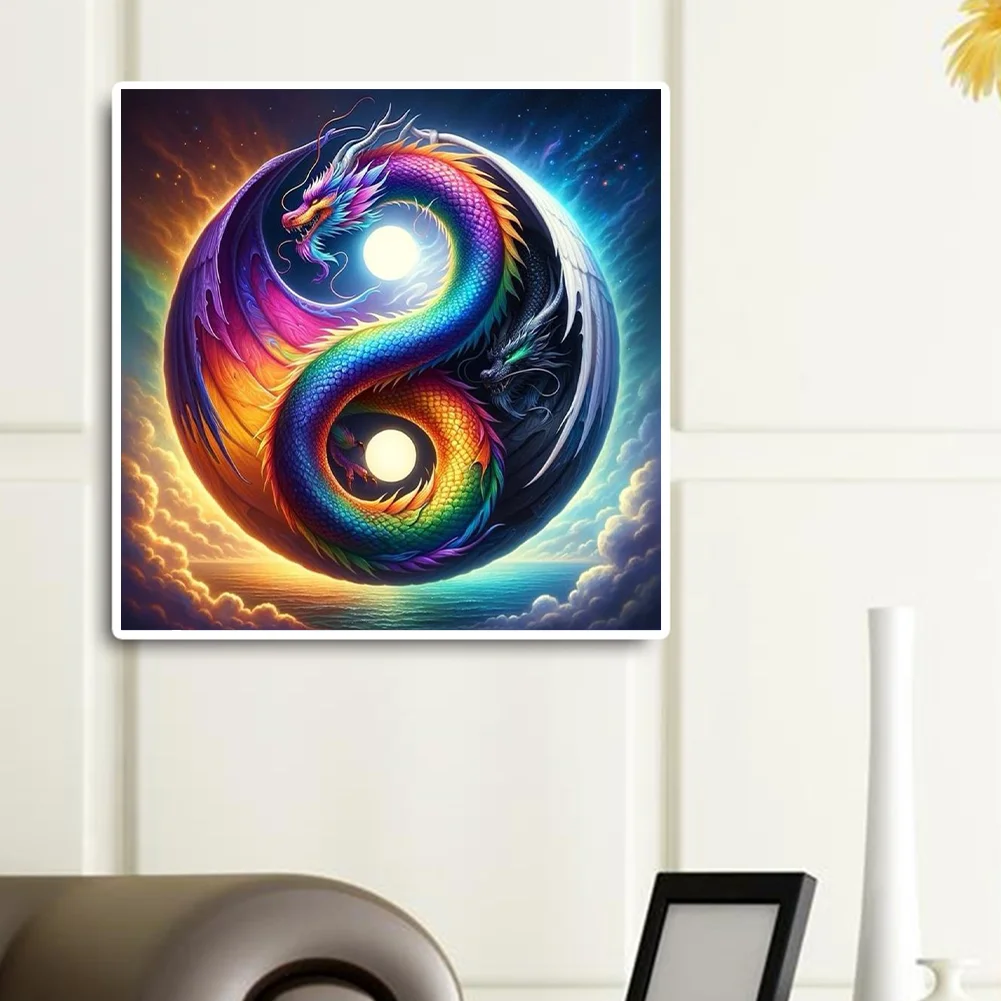 Diamond Painting - Full Round Drill - Dragon(Canvas|30*30cm)