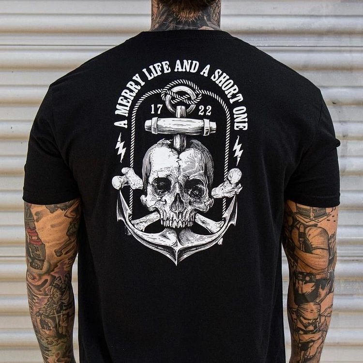 Round neck trendy printed T-shirt