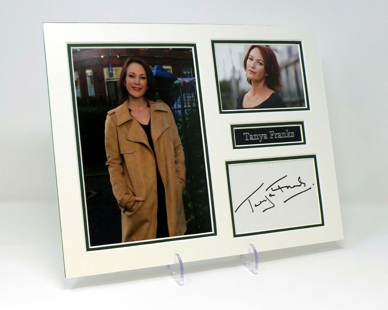 Tanya FRANKS Signed Mounted Photo Poster painting Display AFTAL COA Actress Broadchurch The Bill