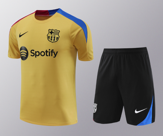 24/25 Barcelona Training Kit Short Sleeve Football Shirt Thai Quality