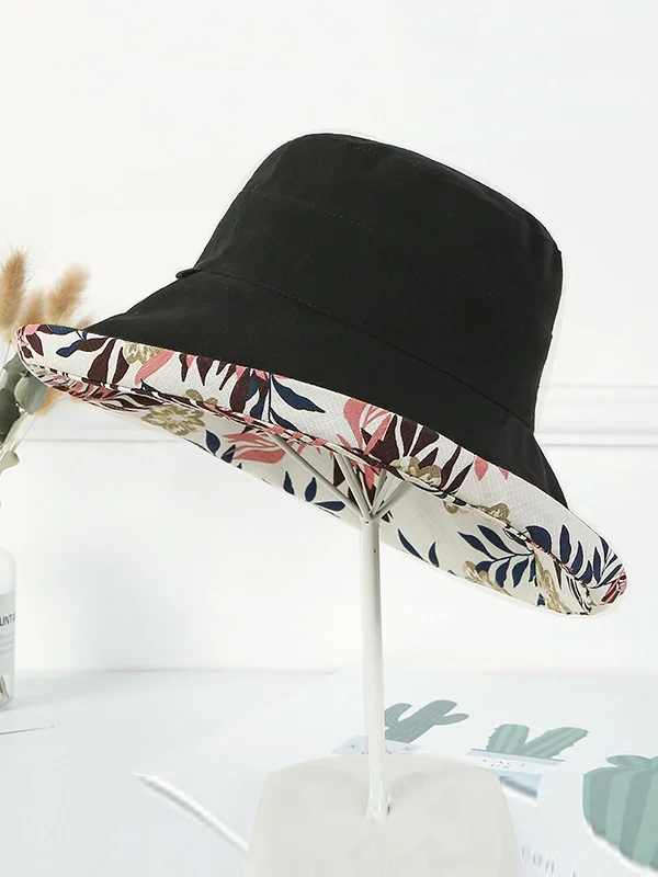 Original Solid&Printing Reversible Foldable Sun-Protection Bucket Hat