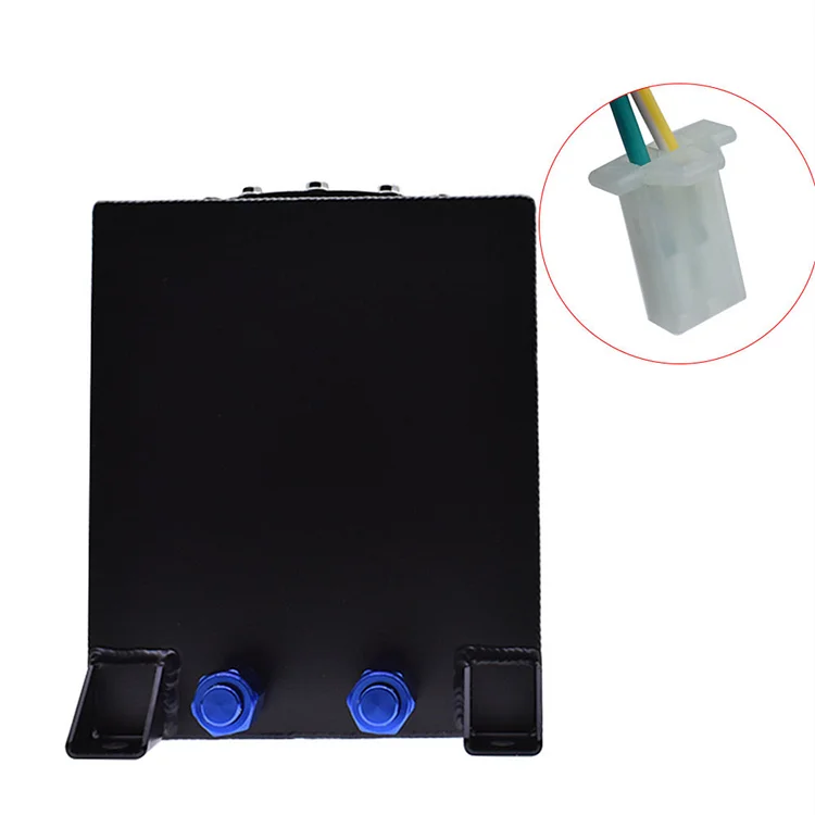 Silscvtt Aluminum Fuel Tank Black 2.5 Gallon Fuel Cell Tank 10L Street/Drift/Strip Racing Drift W/Level Sender