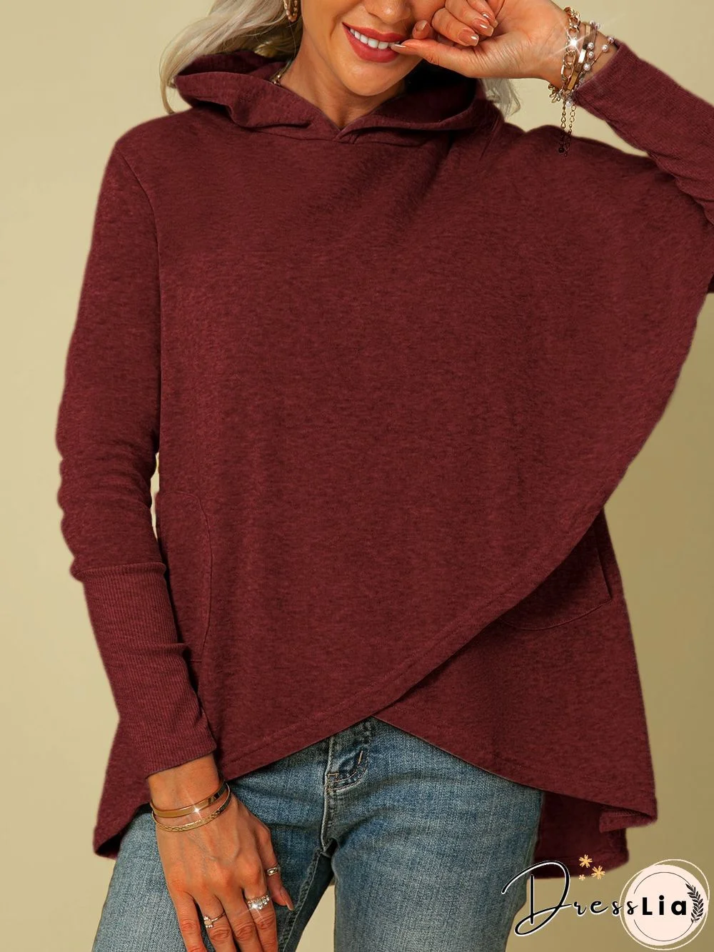 Long Sleeve Casual Hoodie Plain Sweatshirts