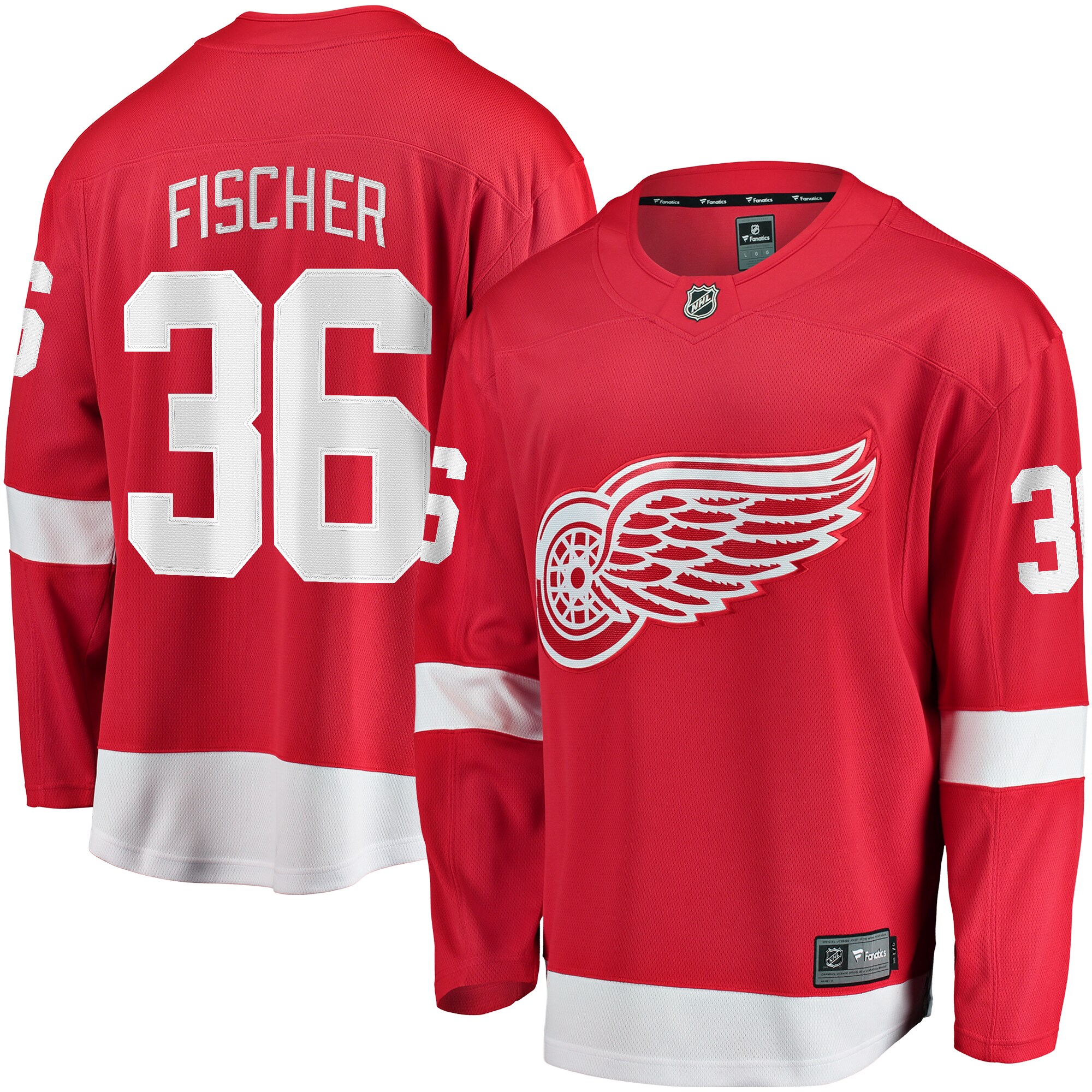 Christian Fischer Detroit Red Wings Fanatics Home Breakaway Jersey &ndash; Red mysite