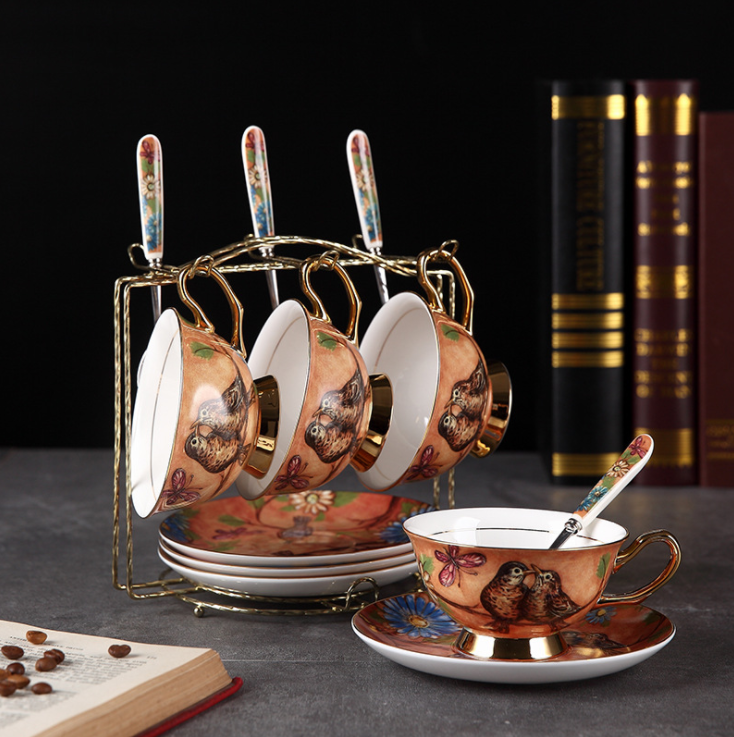 Bone China Coffee Cup Set 
