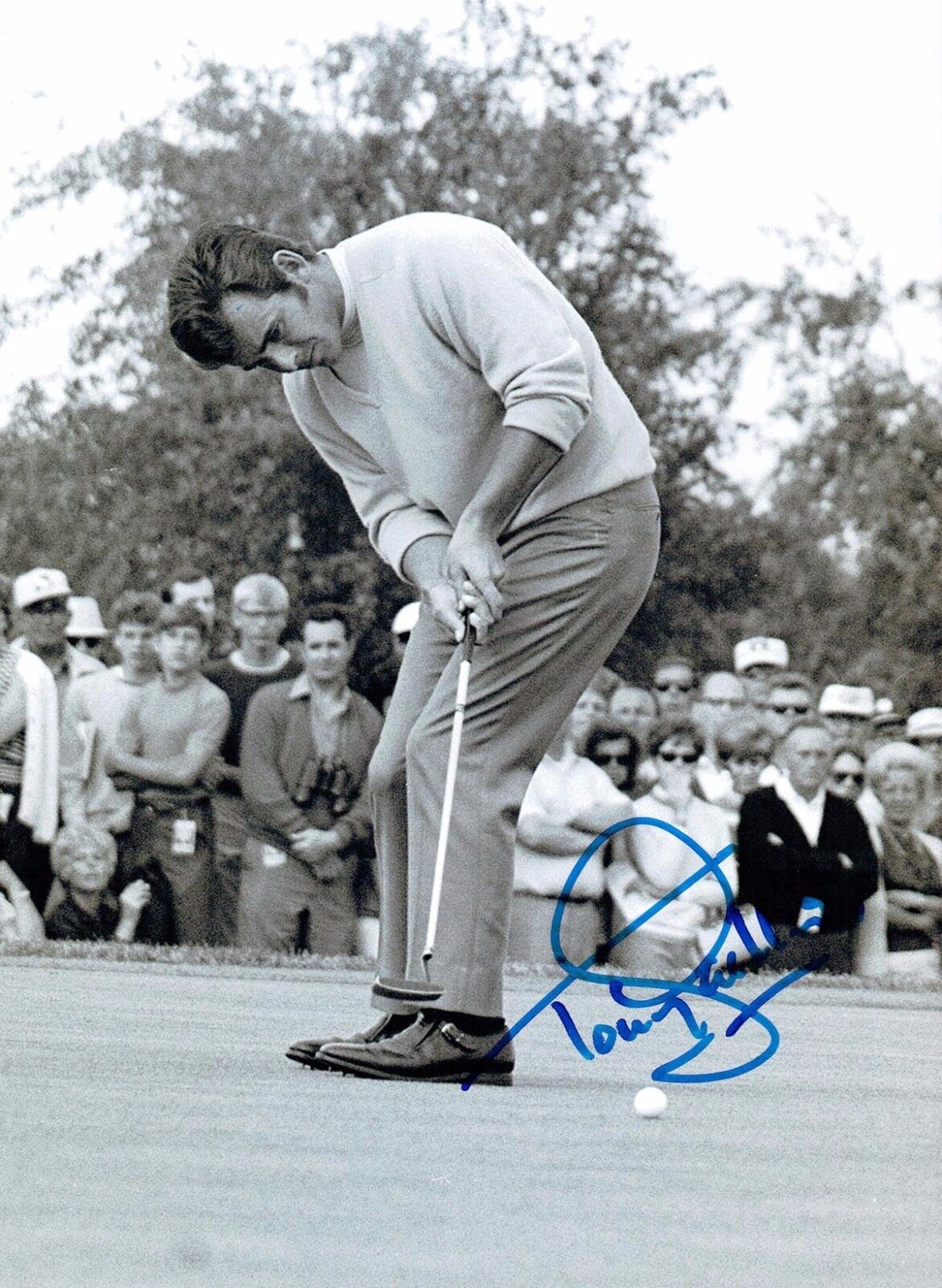 Tony JACKLIN Signed Autograph 16x12 Open GOLF Winner Action Photo Poster painting 1 AFTAL COA