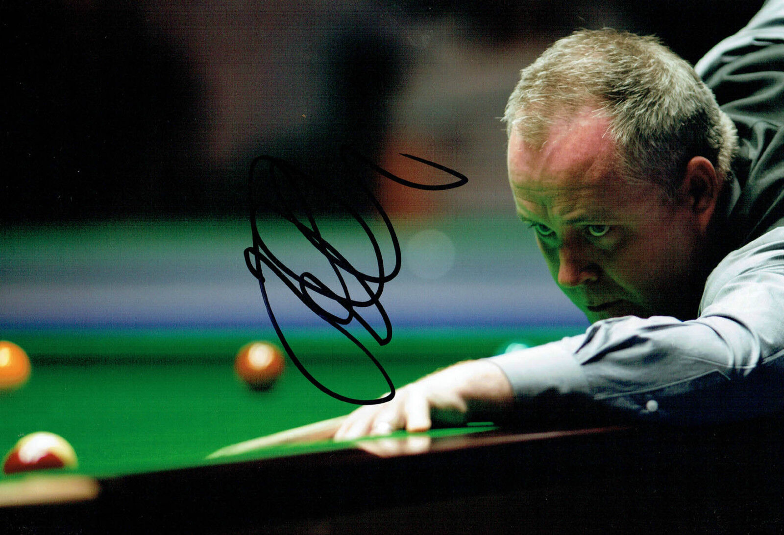 John HIGGINS 2017 Signed Autograph Photo Poster painting A SNOOKER Sheffield Crucible AFTAL COA